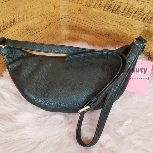 NWT Kate Spade New York Leila Leather Belt Bag Fanny Pack in Black Kate Spade New York Leila Belt Bag | Brixton Baker main image 2
